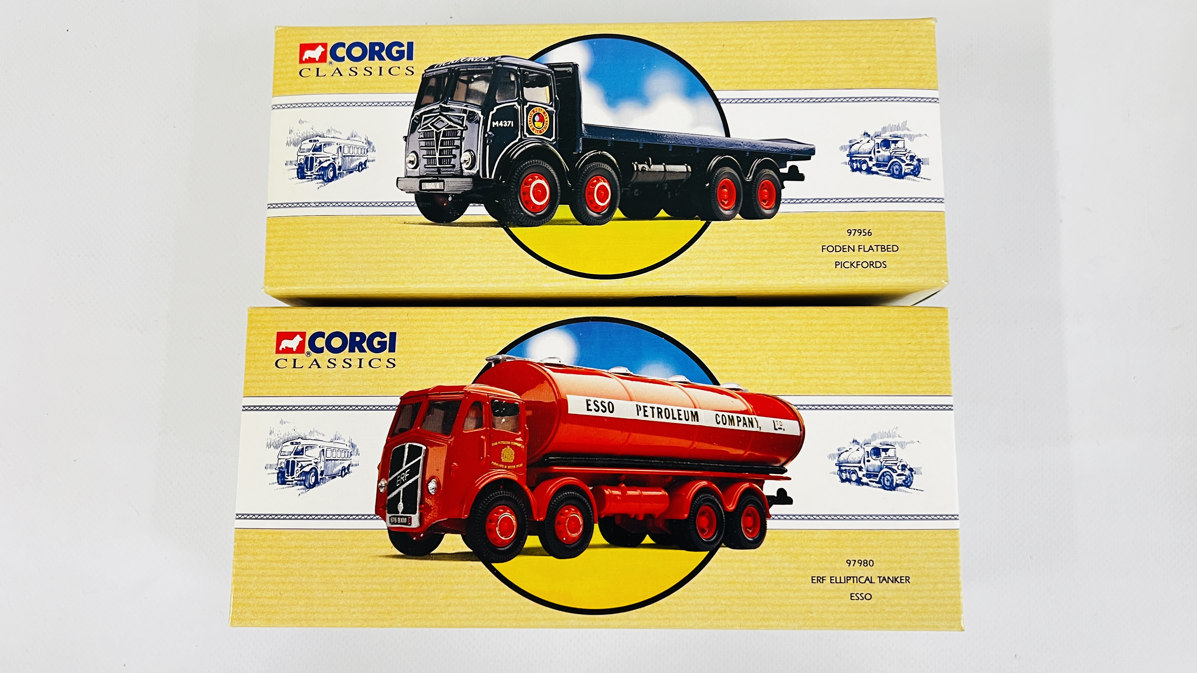 COLLECTION OF SEVEN BOXED 1:50 SCALE CORGI DIE-CAST COMMERCIALS TO ...