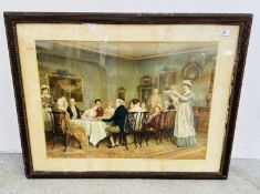 A VINTAGE FRAMED AND MOUNTED 