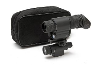 A 'D300 GEN 2' MONOCULAR NIGHT VISION SCOPE & ACCESSORIES IN CARRY CASE, designed for either