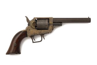 A RARE .32 PERCUSSION E. WHITNEY 'TWO-TRIGGER' HAND-INDEXED POCKET REVOLVER, serial no. T7,