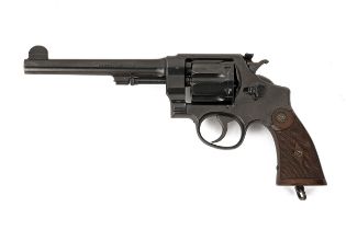 A .455 SMITH & WESSON MKII HAND EJECTOR SERVICE REVOLVER, serial no. 49836, circa 1915, with blued 6