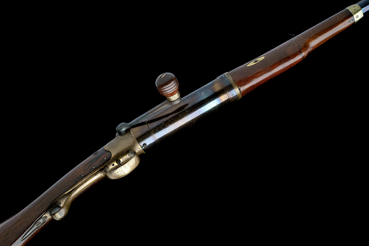 A RARE 8mm CRANK-WOUND AMERICAN 'PRIMARY NEW YORK TYPE' GALLERY AIR-RIFLE, POSSIBLY BY D. & J. - Image 3 of 8