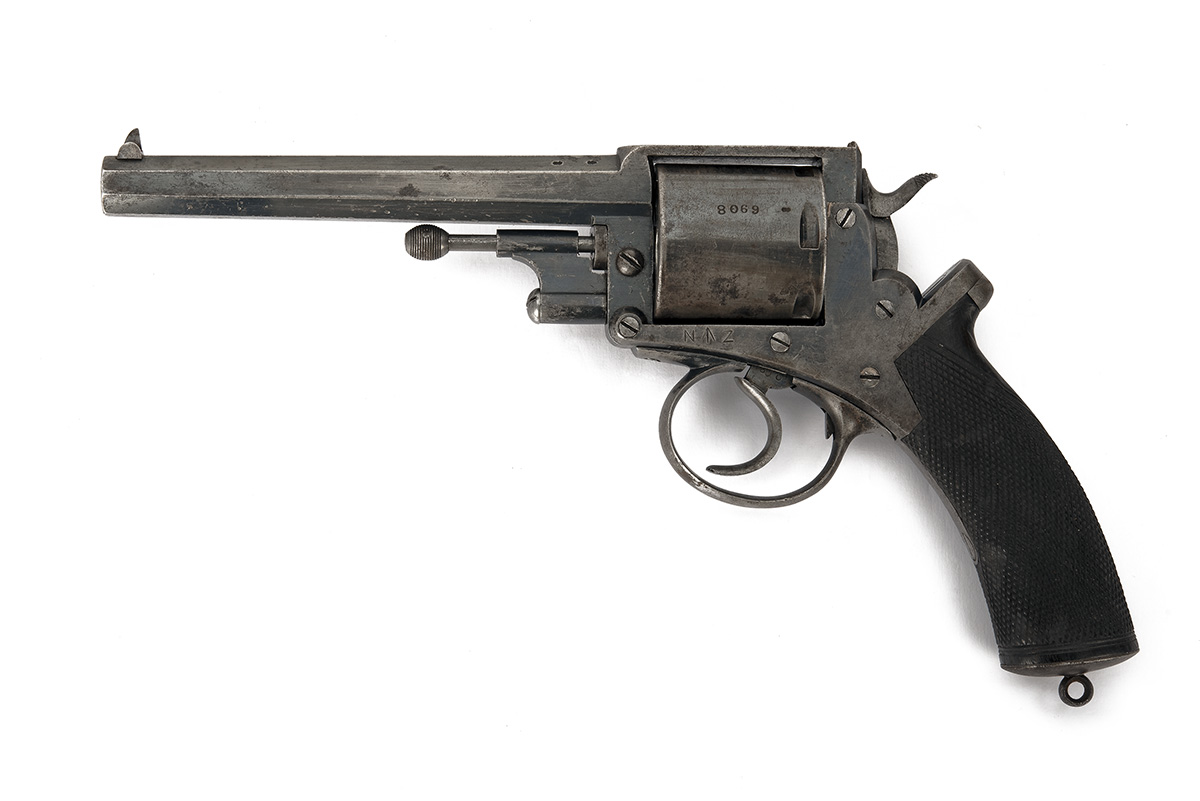 A GOOD .450 ADAMS MODEL 1872 REVOLVER WITH NEW ZEALAND GOVERNMENT MARKINGS, serial no. 6908, with - Image 2 of 7