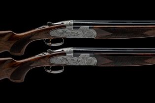 BERETTA A PAIR OF 20-BORE '687 EELL DIAMOND PIGEON' SINGLE-TRIGGER OVER AND UNDER EJECTORS, serial
