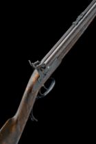 A FINE CASED 60-BORE PERCUSSION DOUBLE-BARRELLED TWO-GROOVE PEA-RIFLE BY PURDEY, LONDON, serial