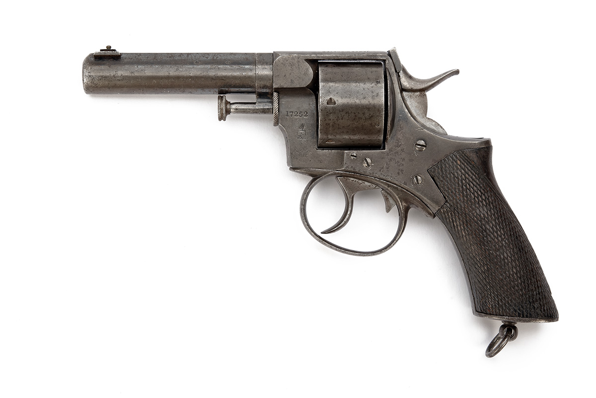AN INSCRIBED .442 WEBLEY MKI R.I.C. REVOLVER RETAILED BY ROSIER, MELBOURNE, serial no. 17252, - Image 2 of 8