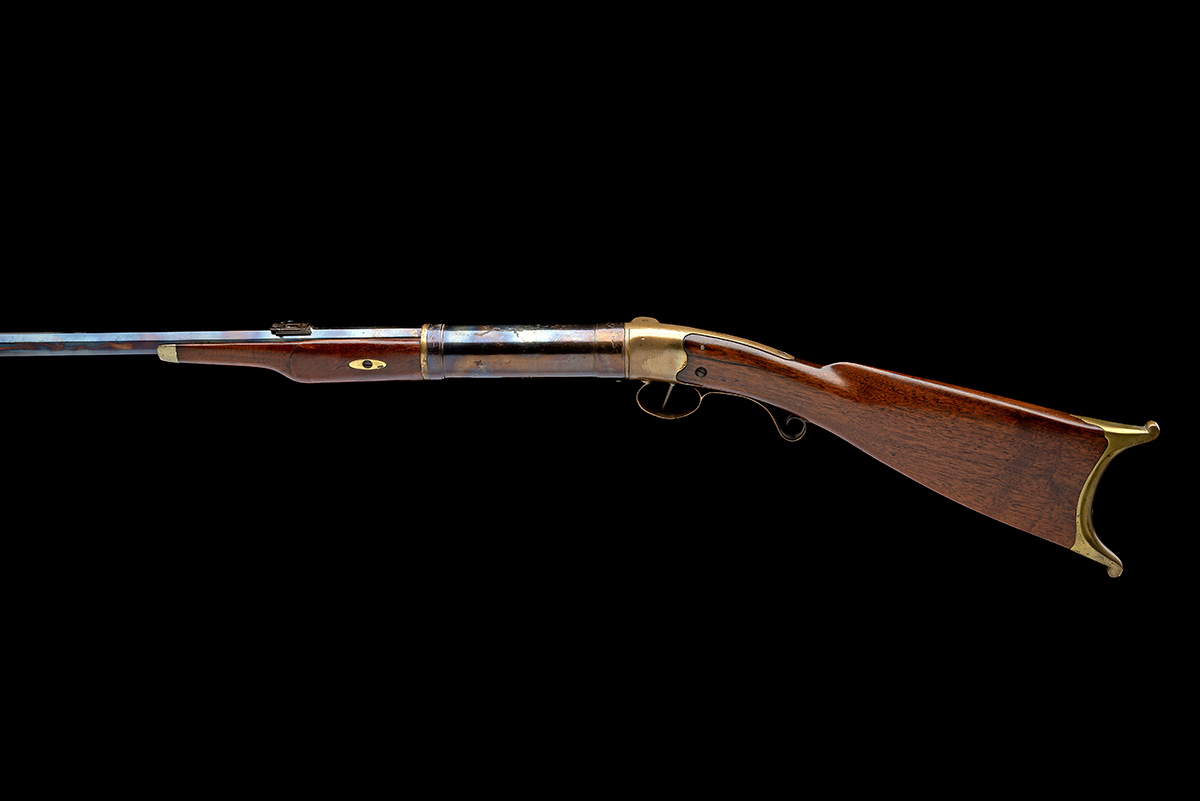 A RARE 8mm CRANK-WOUND AMERICAN 'PRIMARY NEW YORK TYPE' GALLERY AIR-RIFLE, POSSIBLY BY D. & J. - Image 2 of 8