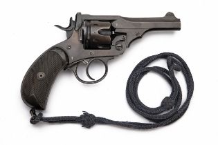 A .455 WEBLEY & SCOTT MKV SERVICE REVOLVER, serial no. 142793, dated for 1915, with blued 4in.