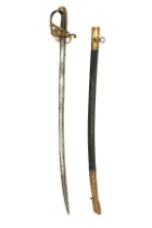 A WILLIAM IV PATTERN 1822 INFANTRY OFFICER'S SWORD, circa late 1820s, with slightly curved single-