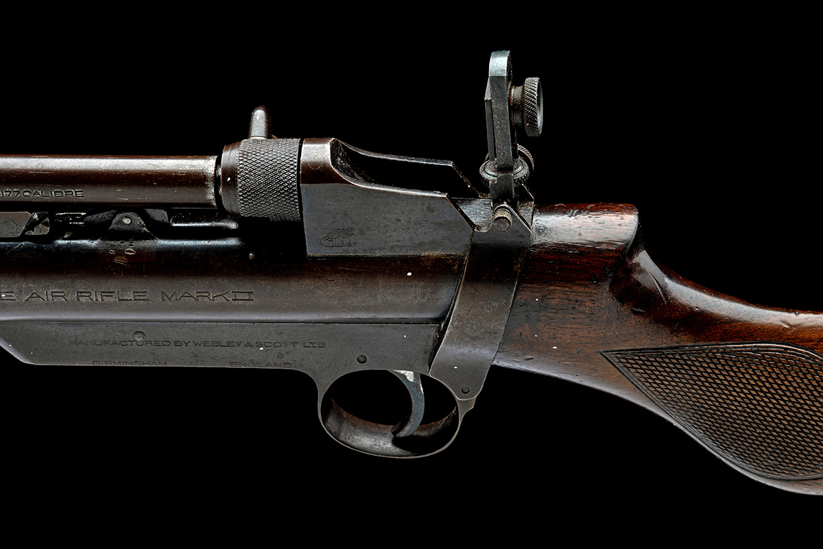 A .177 WEBLEY & SCOTT SERVICE MKII AIR-RIFLE, serial no. S4942, circa 1935, matching number 25 1/ - Image 7 of 8