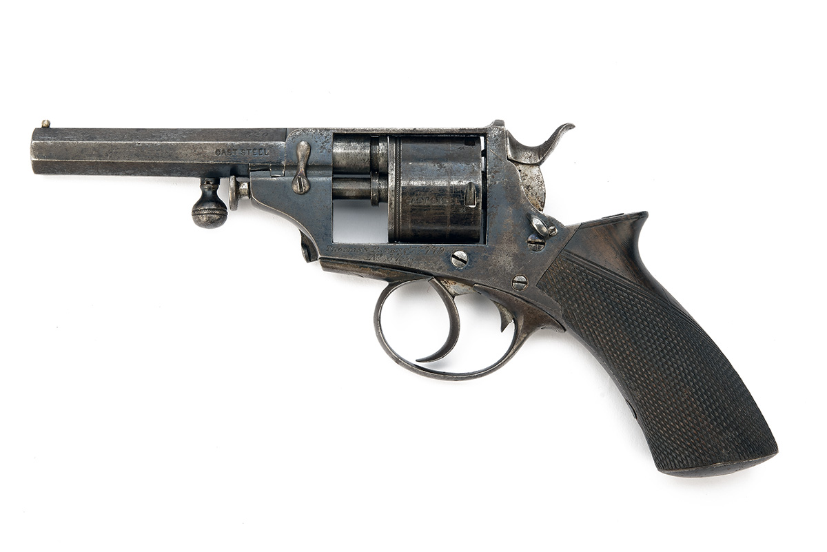 A SCARCE .320 (S/R) THOMAS'S PATENT POCKET REVOLVER, serial no. 373, probably by Tipping & Lawden of - Image 2 of 6