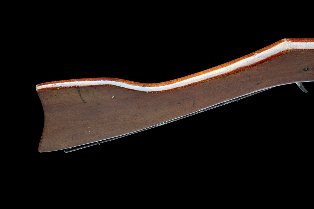 AN EXTREMELY RARE .180 MARKHAM'S PATENT CHICAGO MAPLEWOOD AIR-RIFLE, no visible serial number, - Image 7 of 9
