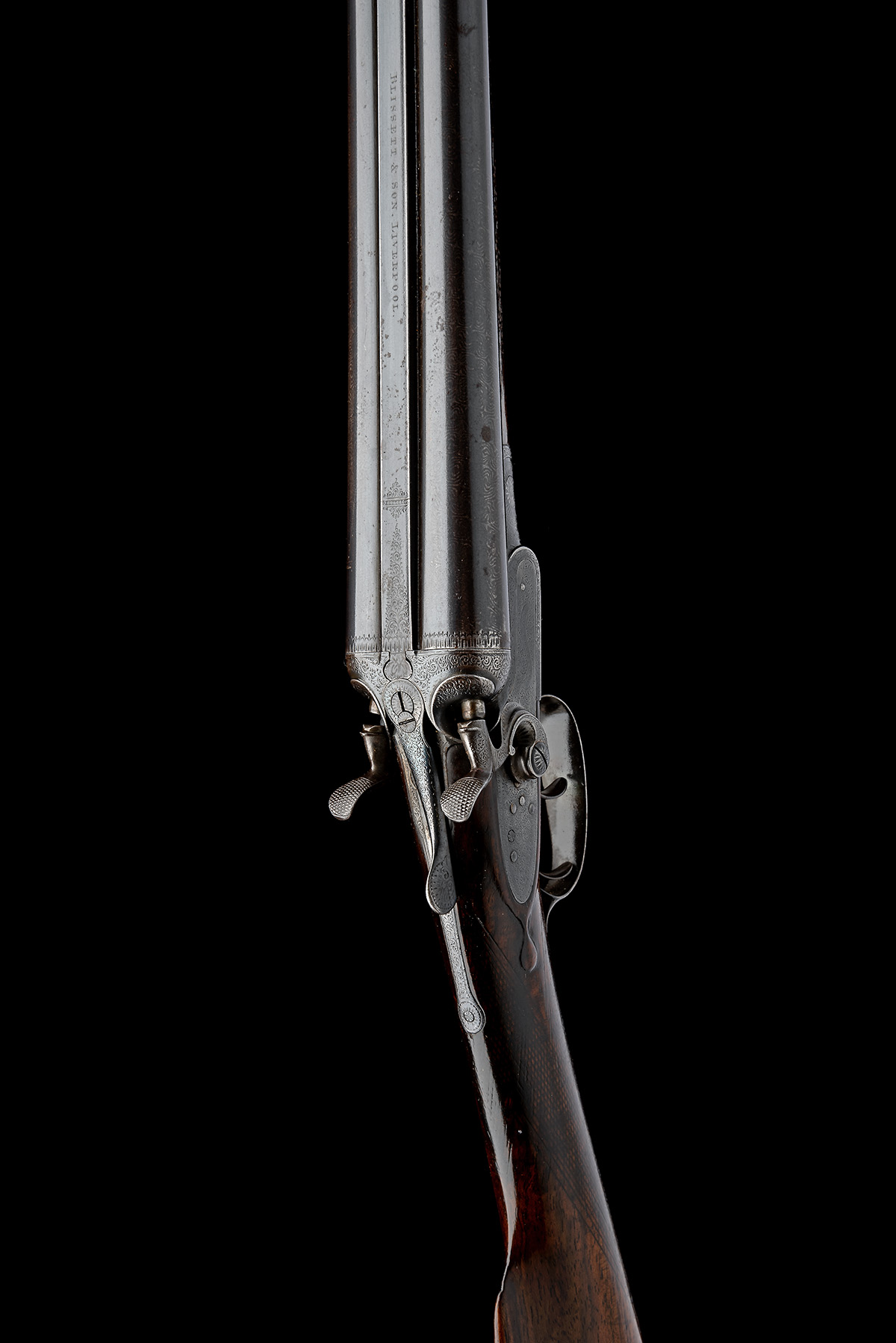 BLISSETT & SON A 28-BORE (3IN.) DOUBLE-BARRELLED TOPLEVER HAMMERGUN, serial no. 6004, circa 1880, - Image 4 of 9