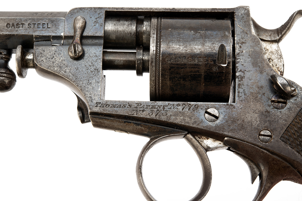 A SCARCE .320 (S/R) THOMAS'S PATENT POCKET REVOLVER, serial no. 373, probably by Tipping & Lawden of - Image 5 of 6