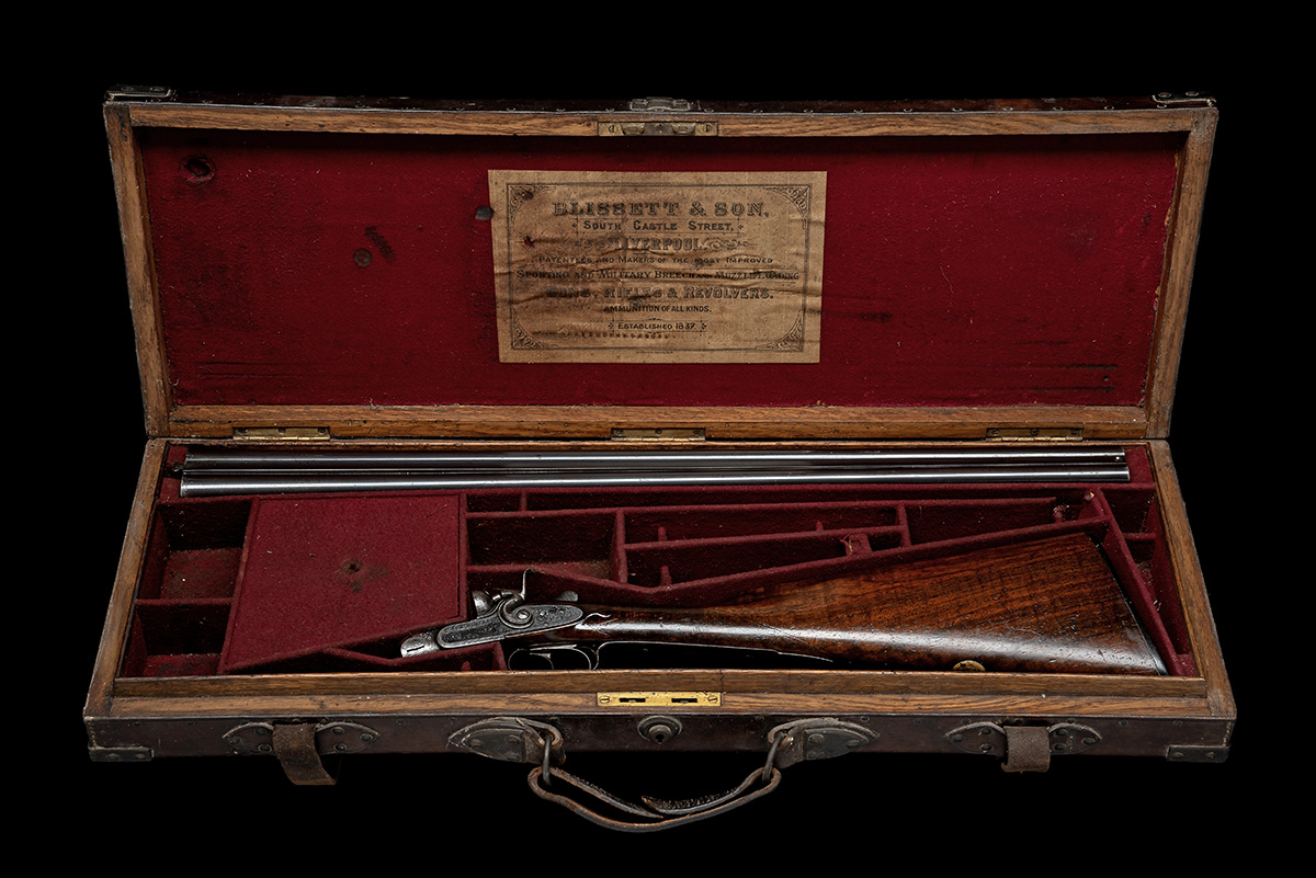 BLISSETT & SON A 28-BORE (3IN.) DOUBLE-BARRELLED TOPLEVER HAMMERGUN, serial no. 6004, circa 1880, - Image 9 of 9