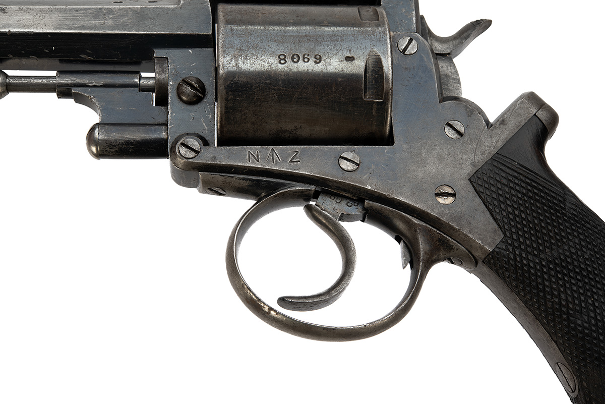 A GOOD .450 ADAMS MODEL 1872 REVOLVER WITH NEW ZEALAND GOVERNMENT MARKINGS, serial no. 6908, with - Image 5 of 7