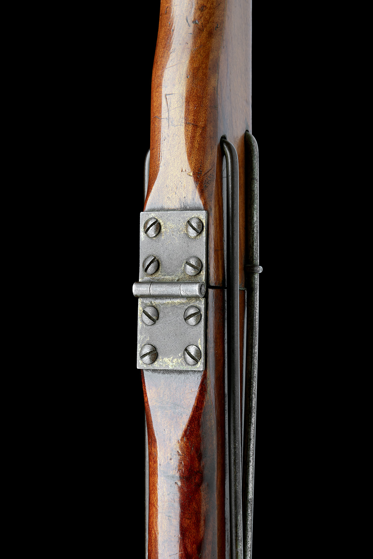 AN EXTREMELY RARE .180 MARKHAM'S PATENT CHICAGO MAPLEWOOD AIR-RIFLE, no visible serial number, - Image 9 of 9