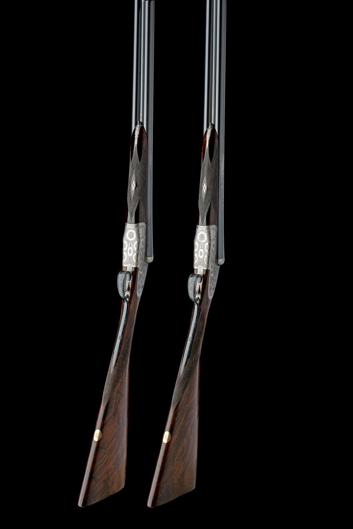 BOSS & CO. A PAIR OF 12-BORE EASY-OPENING ROUNDED-BAR SINGLE-TRIGGER SIDELOCK EJECTORS, serial no. - Image 8 of 11