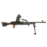 A DEACTIVATED WORLD WAR TWO INGLIS .303 'BREN MKII' LIGHT MACHINE GUN WITH TRANSIT CHEST, serial no.