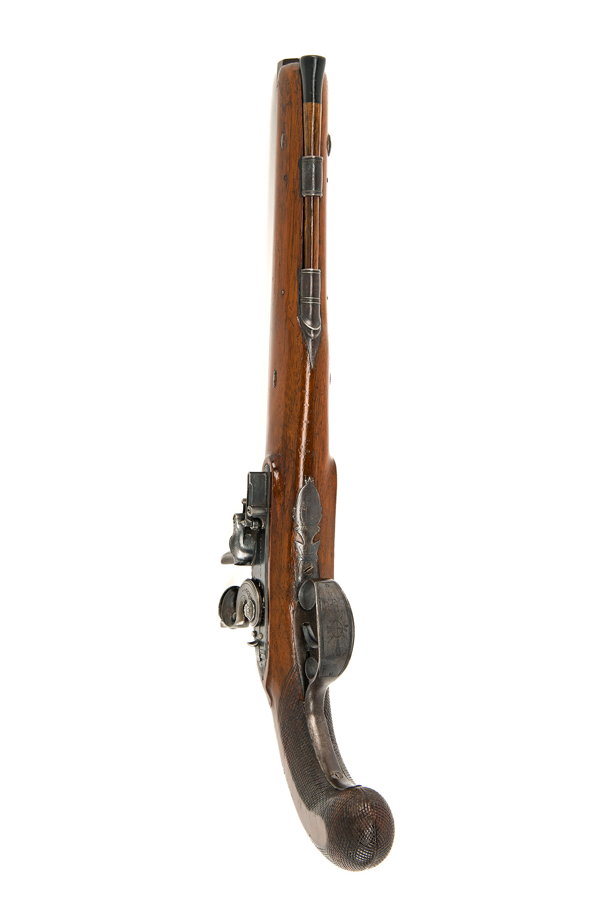 A 24-BORE FLINTLOCK DUELLING PISTOL SIGNED JN. RICHARDS, LONDON, no visible serial number, circa - Image 4 of 4