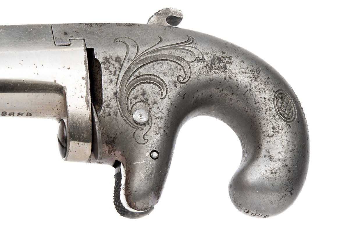 A GOOD .41 (RIMFIRE) COLT No1 DERRINGER VEST PISTOL, serial no. 3685, circa 1871, with ovoid iron - Bild 5 aus 6