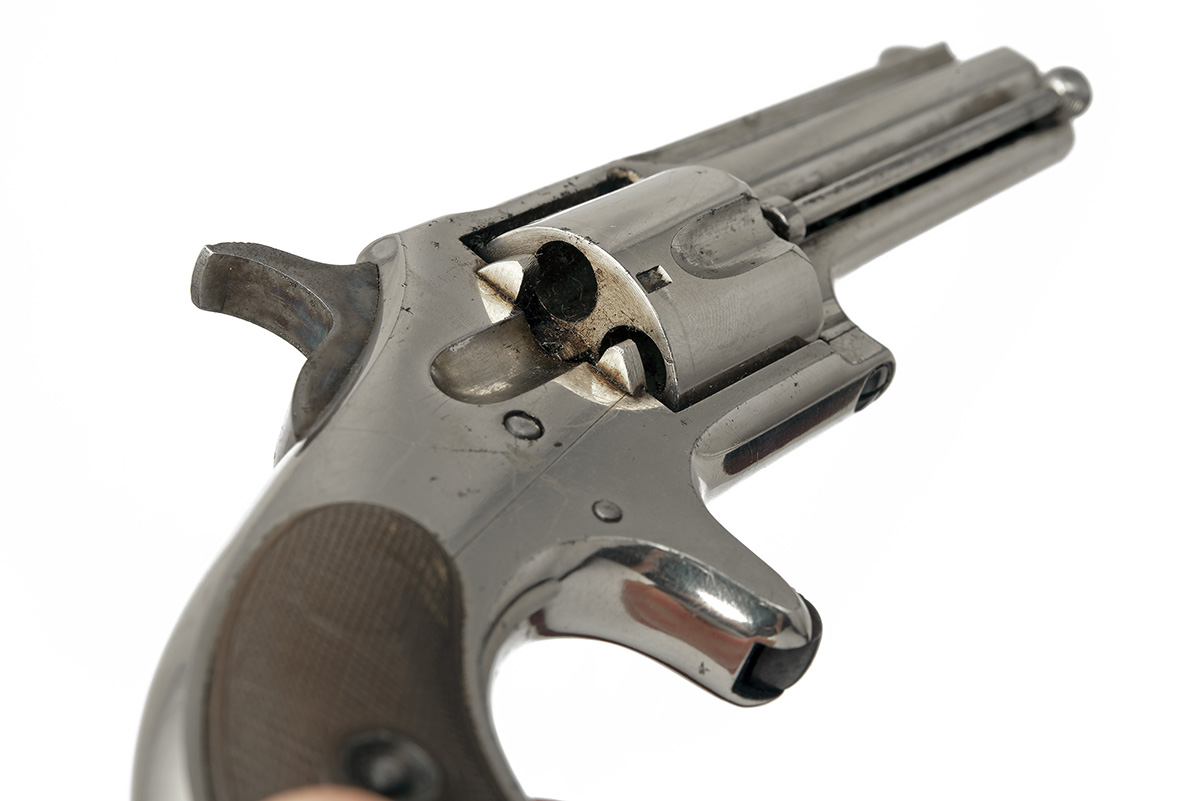 A GOOD .30 (RIMFIRE) REMINGTON-SMOOT NEW MODEL No2 POCKET REVOLVER, no visible serial number, - Image 3 of 6