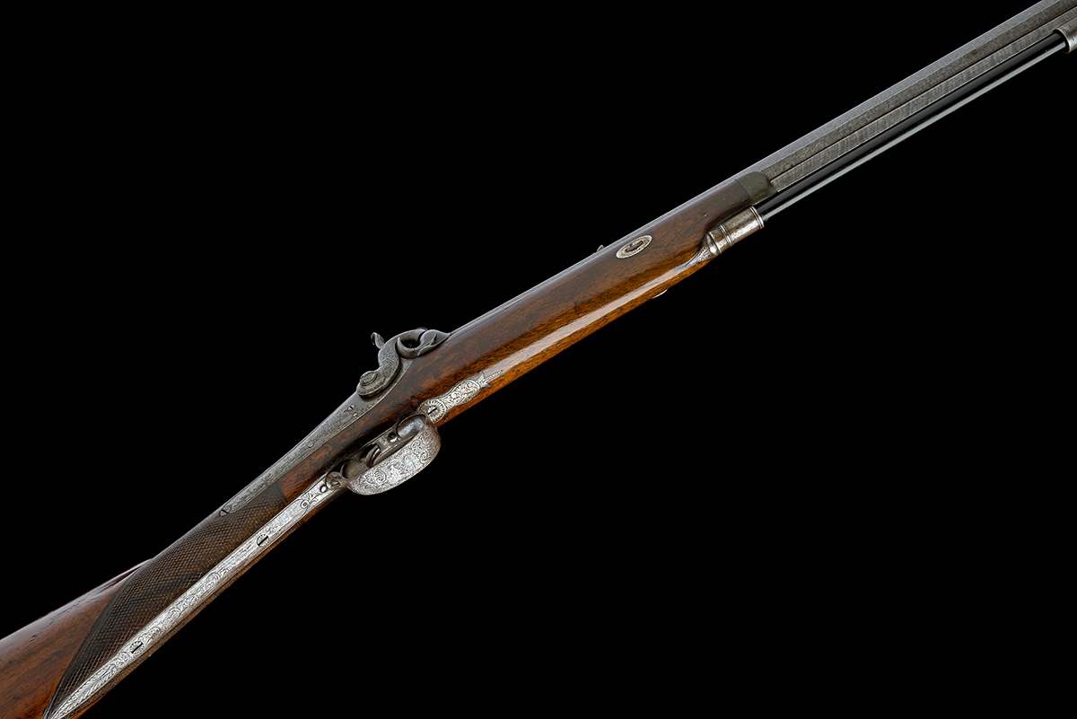 A .600 PERCUSSION SINGLE-SHOT PARK RIFLE SIGNED W. MACLAUGHLAN, EDINBURGH, no visible serial number, - Image 3 of 9