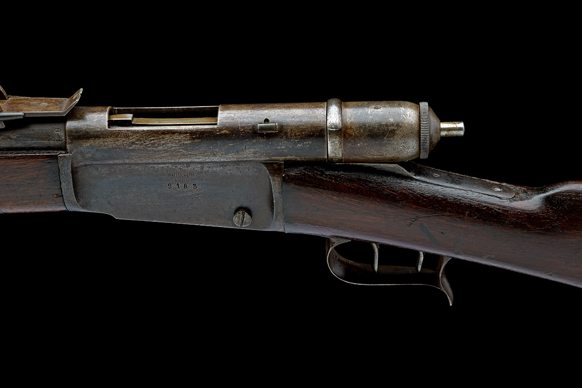 A 10.4mm (RIMFIRE) SWISS VETTERLI M1871 'SHARP-SHOOTER' BOLT-ACTION RIFLE, serial no. 9183, - Image 4 of 9