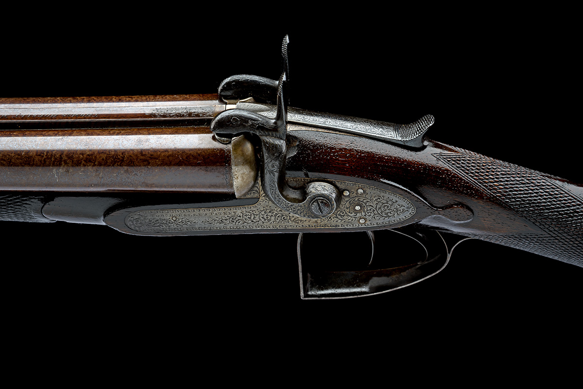 THOMAS HORSLEY A 12-BORE 1863 'NO.2 PATENT' ACTION SLIDING-BOLT SINGLE BITE SNAP-ACTION PULL-BACK - Image 6 of 8