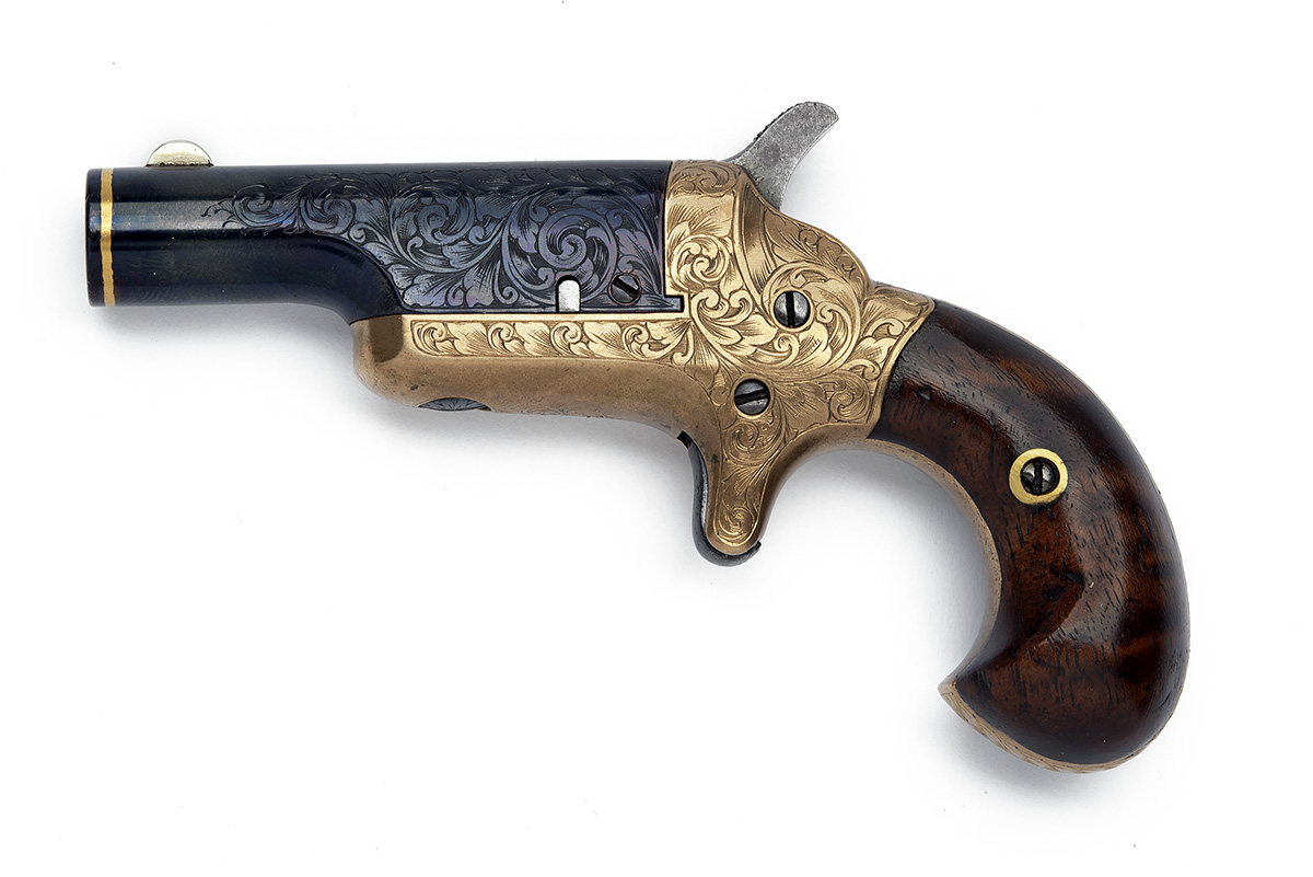 A .41 (RIMFIRE) COLT No3 THUER'S PATENT DERRINGER PISTOL WITH LATER DELUXE ENGRAVING, serial no. - Image 2 of 4