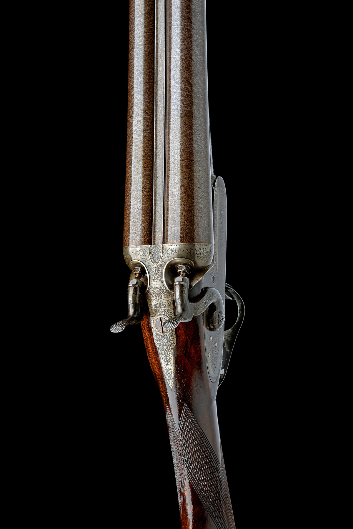 J. PURDEY A 12-BORE 1863 PATENT (SECOND PATTERN) PUSH-FORWARD THUMBHOLE UNDERLEVER BAR-IN-WOOD - Image 6 of 9