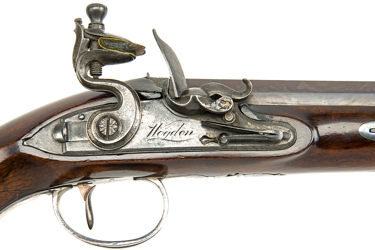 WOGDON, LONDON A PAIR OF 28-BORE FLINTLOCK SILVER-MOUNTED DUELLING PISTOLS, no visible serial - Image 4 of 4