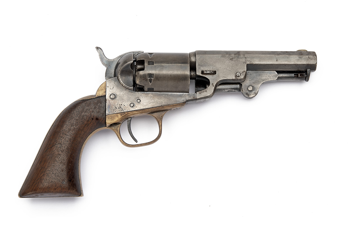 A .36 PERCUSSION MANHATTAN ARMS 'NAVY TYPE' REVOLVER, serial no. 69083, circa 1866, fourth model