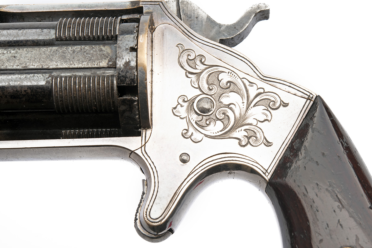 A GOOD .32 (RIMFIRE) SLOCUM PATENT FRONT-LOADING POCKET REVOLVER SIGNED BROOKLYN ARMS COMPANY, - Bild 6 aus 7