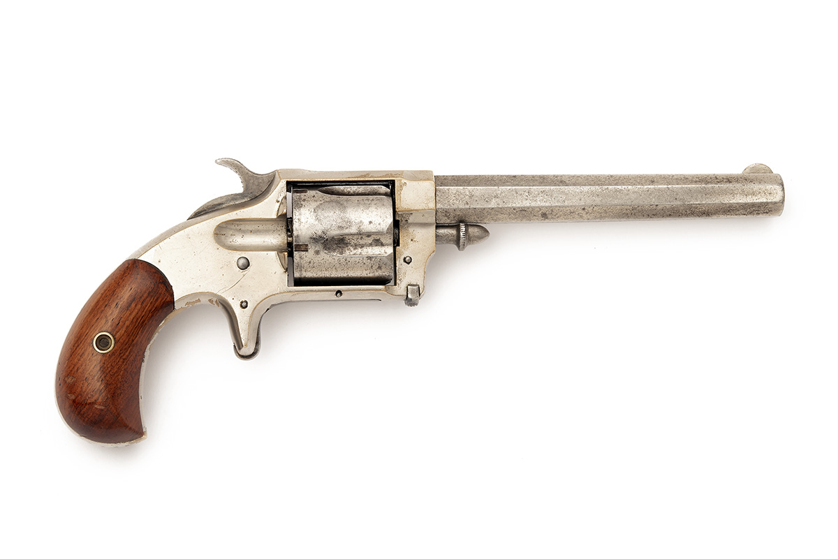 A .38 (RIMFIRE) WHITNEYVILLE ARMORY REVOLVER, serial no. 2353B, circa 1875, with plated octagonal