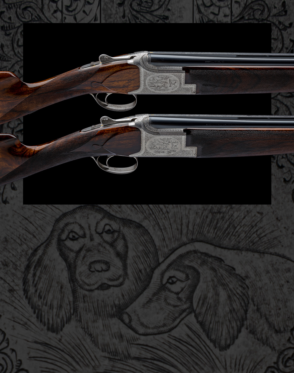 BROWNING ARMS COMPANY A PAIR OF BODSON AND PIROTTE-ENGRAVED 12-BORE 'D4' SINGLE-TRIGGER OVER AND - Image 11 of 11