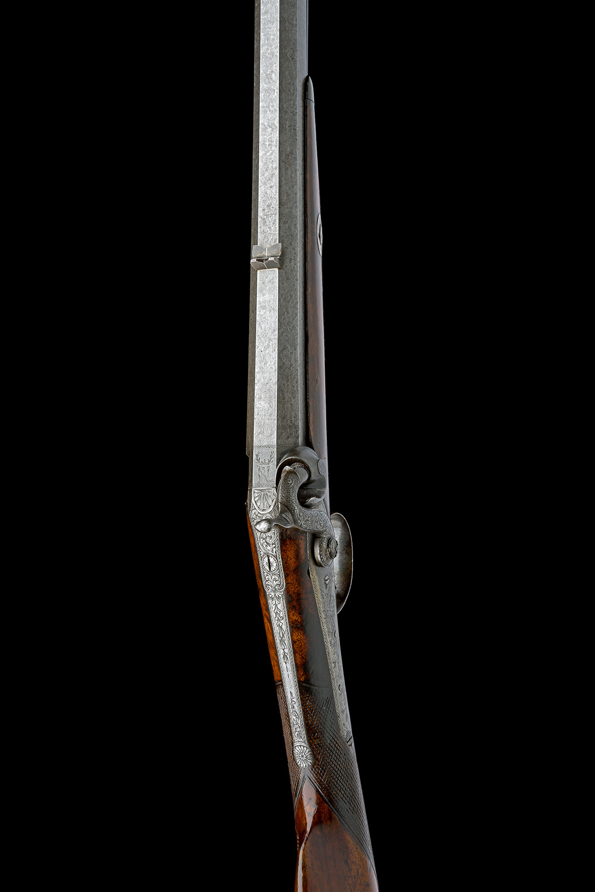 A .600 PERCUSSION SINGLE-SHOT PARK RIFLE SIGNED W. MACLAUGHLAN, EDINBURGH, no visible serial number, - Image 4 of 9