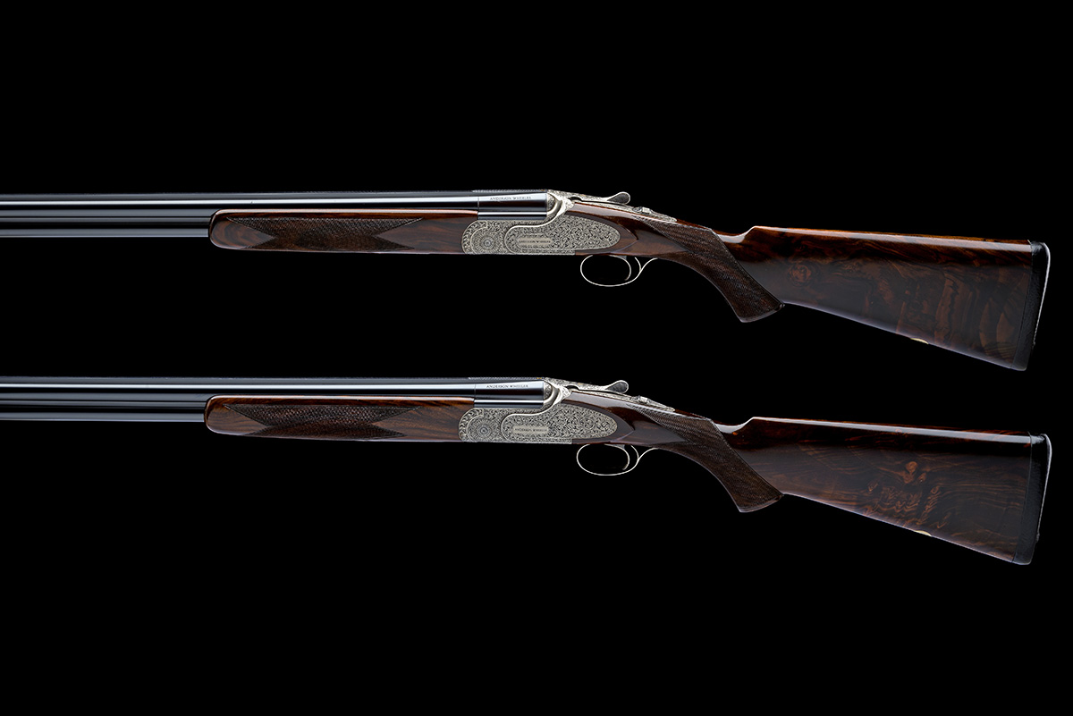 ANDERSON WHEELER A PAIR OF 20-BORE 'LONDON' SIDEPLATED SINGLE-TRIGGER OVER AND UNDER EJECTORS, - Image 2 of 11