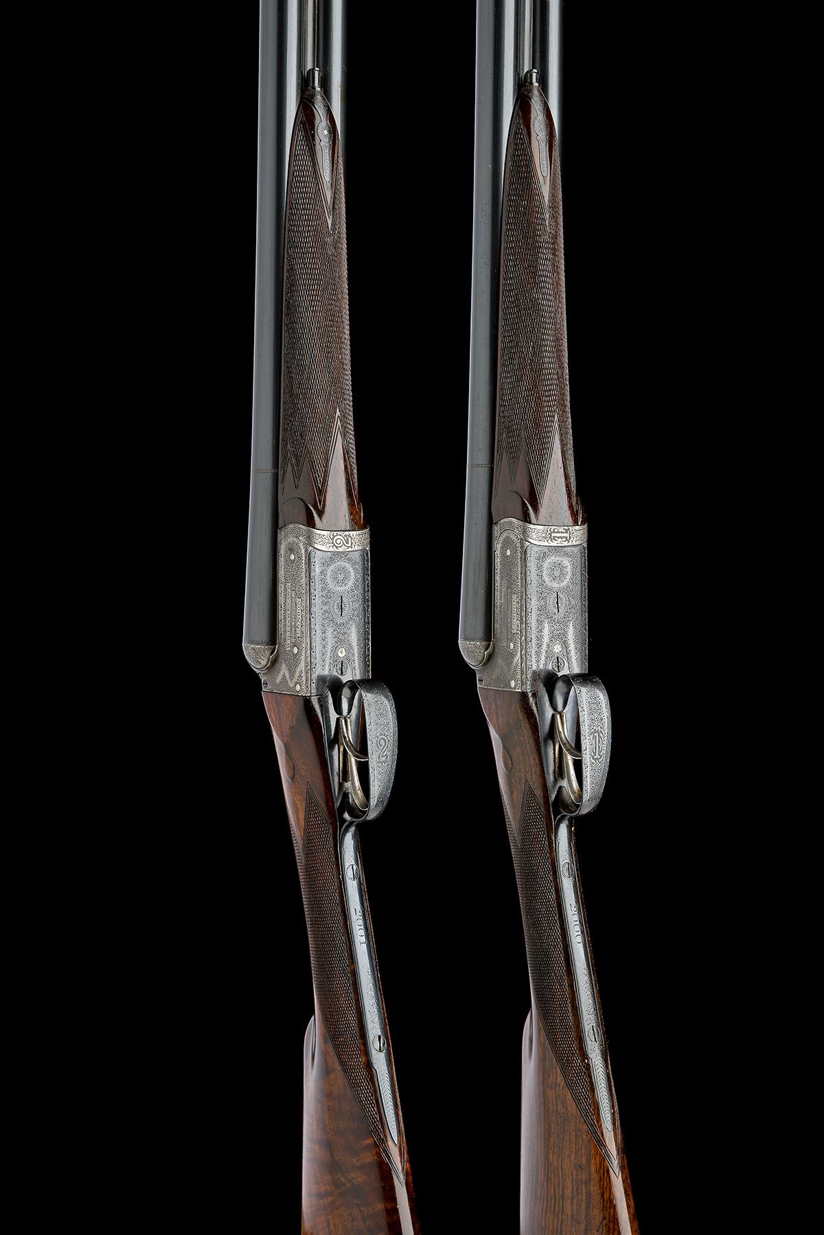 WILLIAM EVANS (FROM PURDEY'S) A PAIR OF 12-BORE BOXLOCK EJECTORS, serial no. 2000 / 1, for 1889, - Bild 3 aus 4