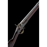 A .69 PERCUSSION MODEL 1842 SINGLE-SHOT MUSKET SIGNED SPRINGFIELD, no visible serial number, dated