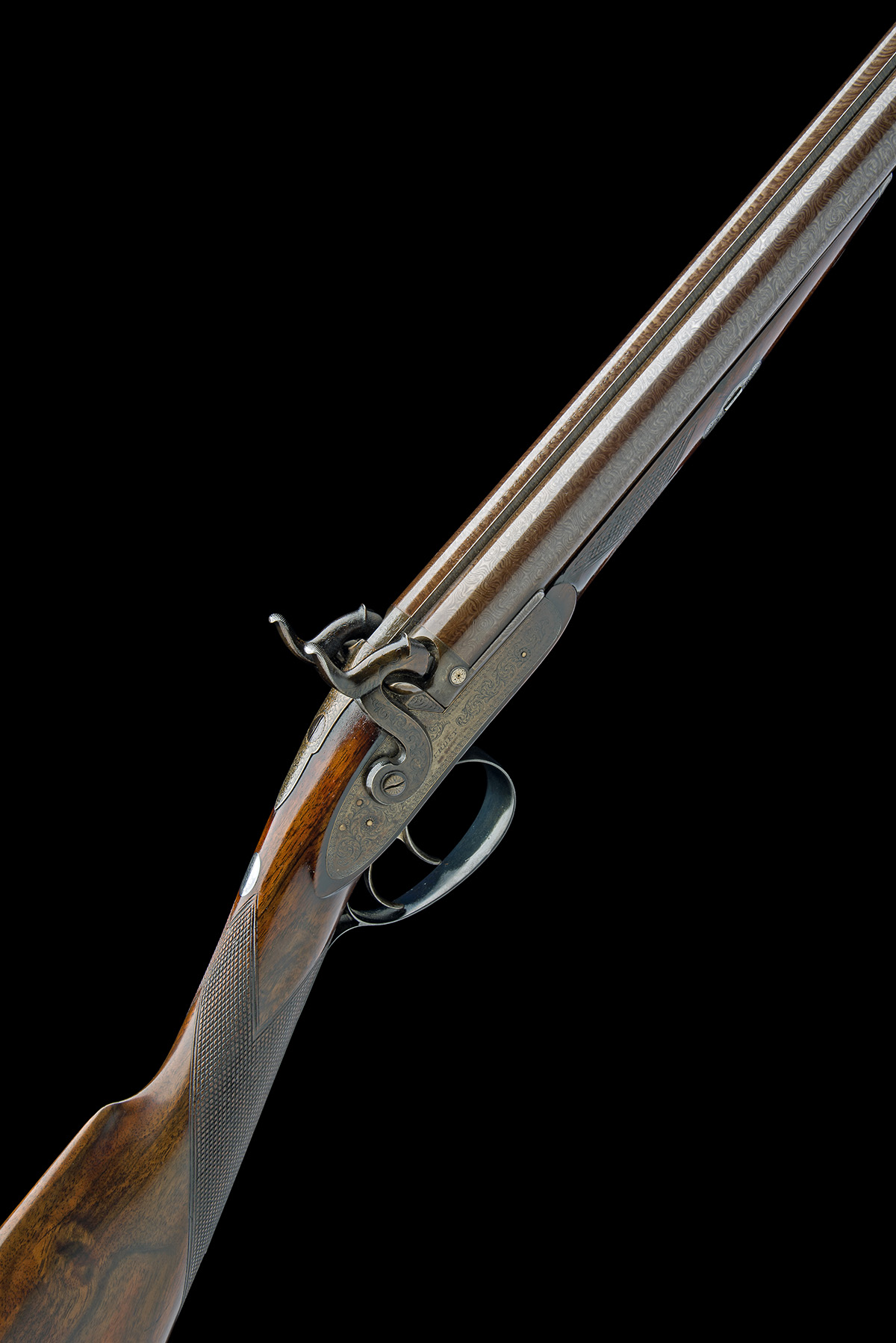 JAMES PURDEY, LONDON A 14-BORE PERCUSSION DOUBLE-BARRELLED SPORTING GUN, serial no. 4127, for