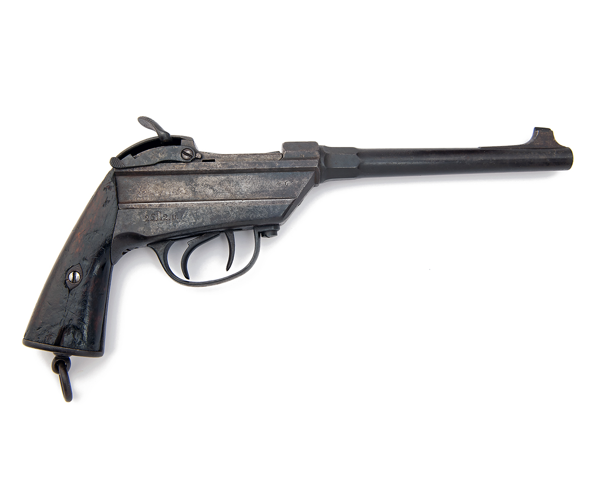 A SCARCE 11.5mm (WERDER) MODEL 1869 SINGLE-SHOT PISTOL, serial no. 408, dated for 1872, with