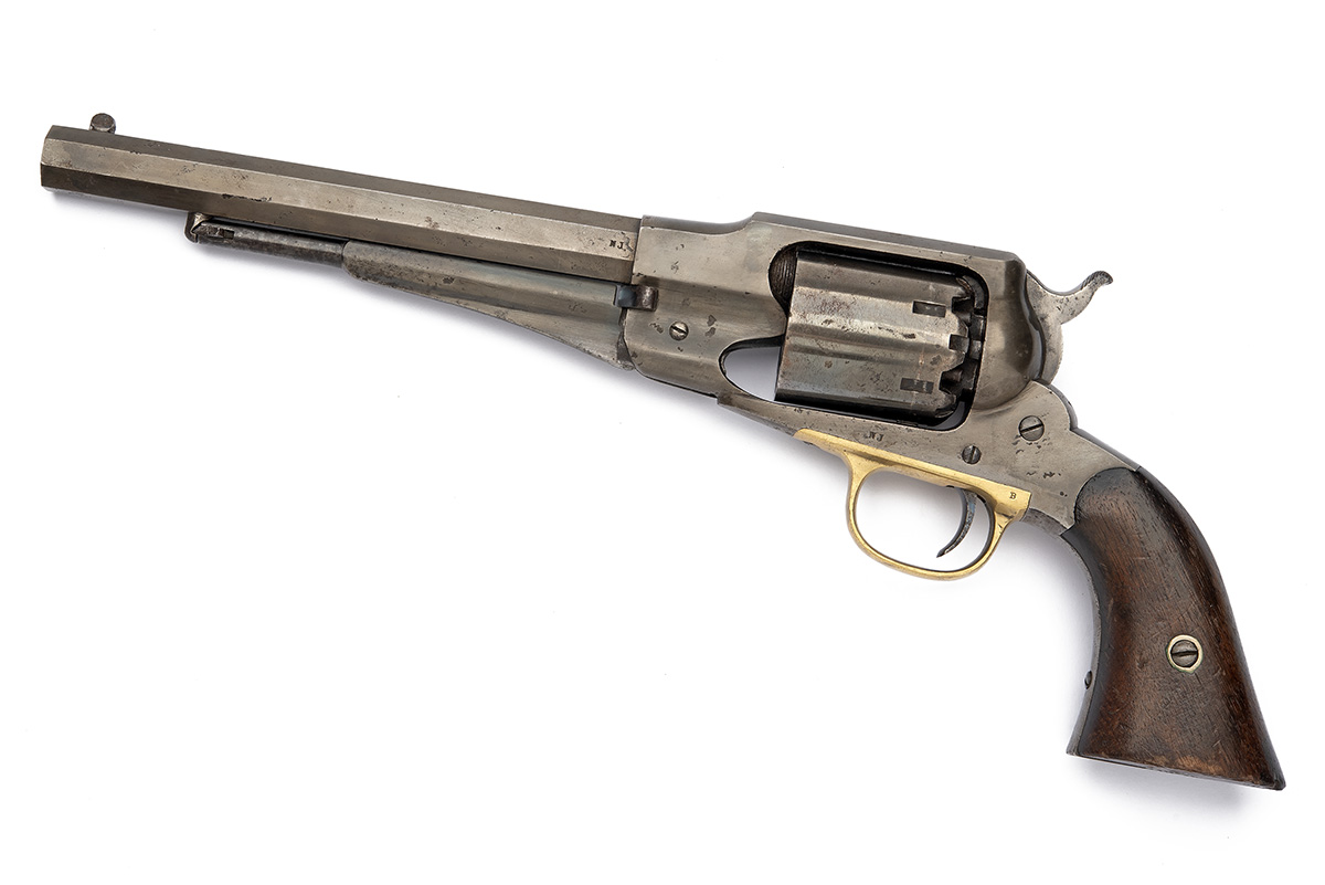 A .44 PERCUSSION REMINGTON 1858 NEW MODEL ARMY REVOLVER, serial no. 71506, circa 1864, with - Image 2 of 4