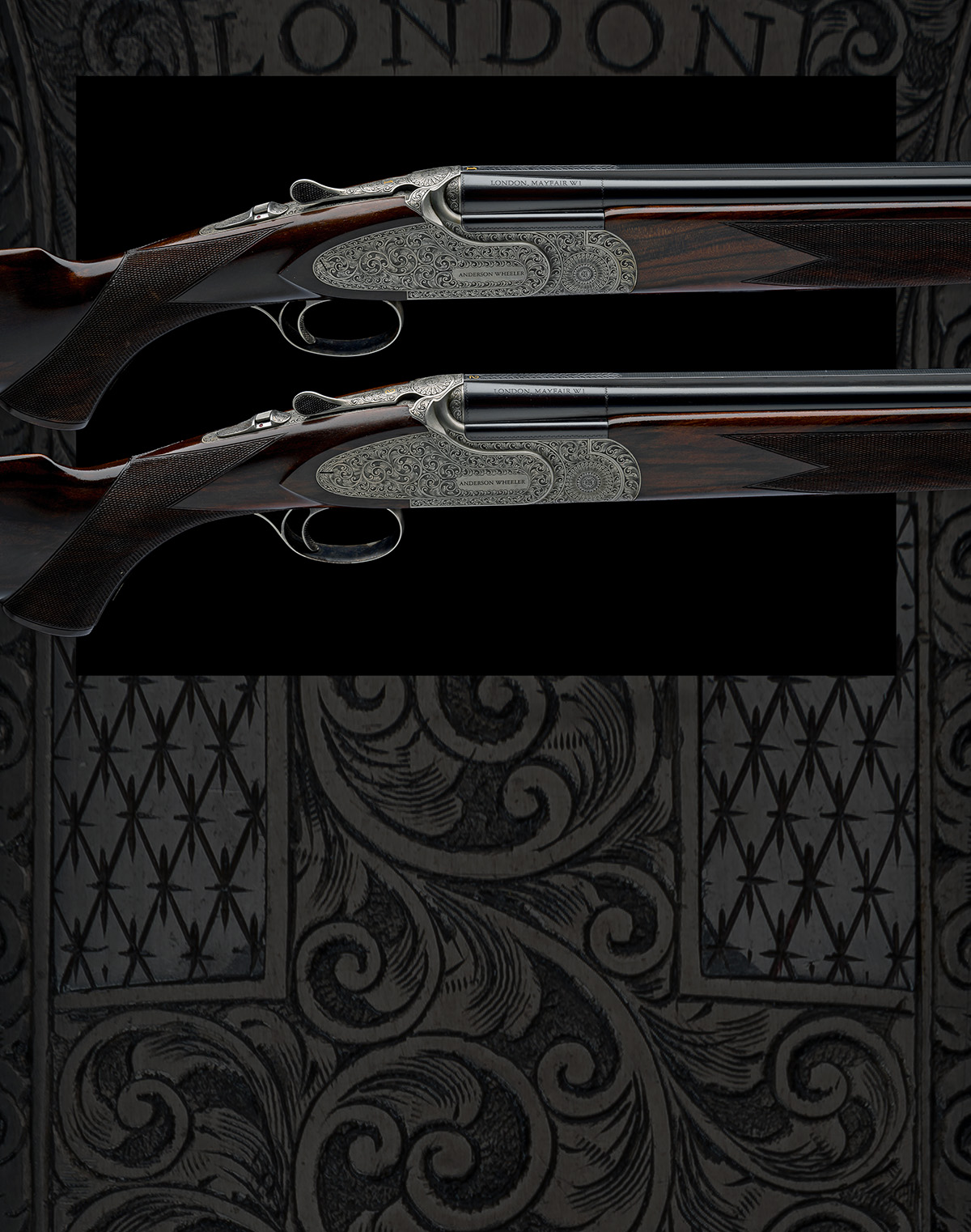 ANDERSON WHEELER A PAIR OF 20-BORE 'LONDON' SIDEPLATED SINGLE-TRIGGER OVER AND UNDER EJECTORS, - Image 11 of 11