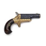 A .41 (RIMFIRE) COLT No3 THUER'S PATENT DERRINGER PISTOL WITH LATER DELUXE ENGRAVING, serial no.
