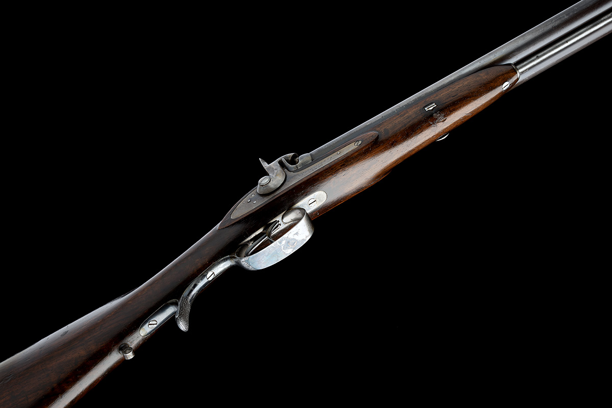 A RARE, POSSIBLY UNIQUE, CASED .524 PERCUSSION JACOB'S DOUBLE RIFLE BY C.P. SWINBURN & SON, no - Image 3 of 4