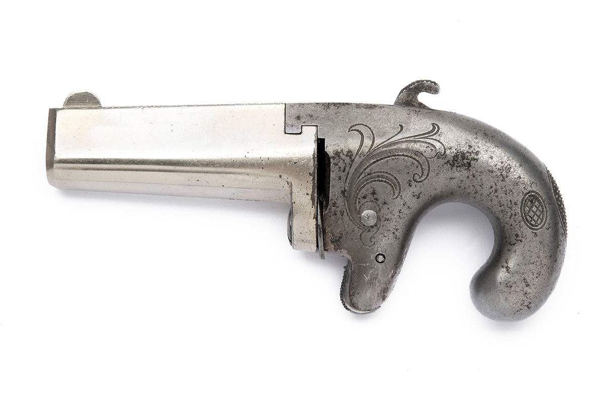 A GOOD .41 (RIMFIRE) COLT No1 DERRINGER VEST PISTOL, serial no. 3685, circa 1871, with ovoid iron - Image 2 of 6