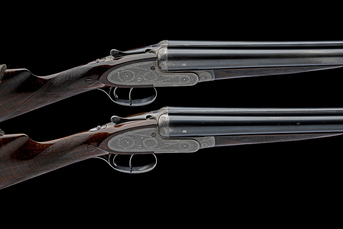 J. PURDEY & SONS A PAIR OF 12-BORE SELF-OPENING SIDELOCK EJECTORS, serial no. 20619 / 20, circa