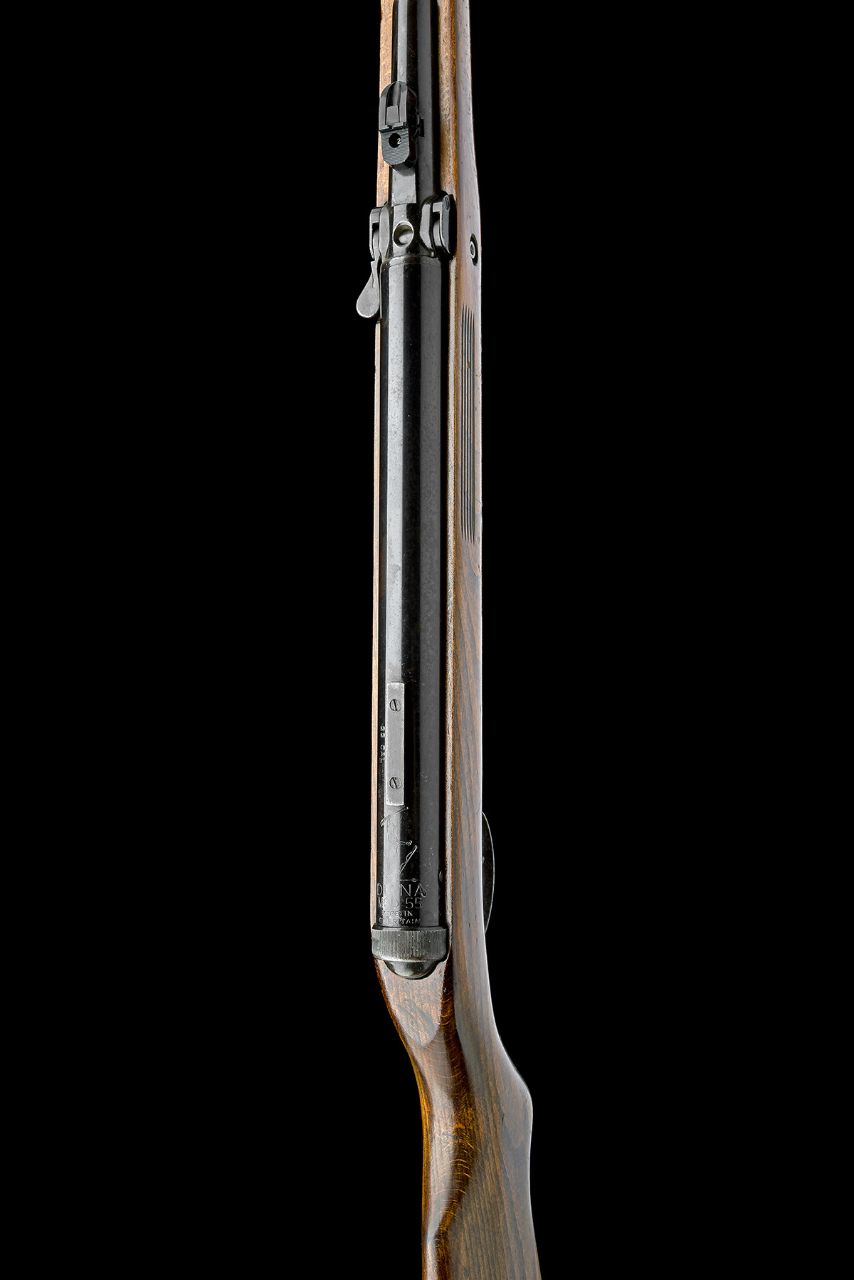 A RARE .22 BRITISH DIANA G55 UNDER-LEVER AIR-RIFLE, serial no. 550018, circa 1959-60, with 17 1/2in. - Image 4 of 4
