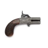 W. & J. RIGBY, DUBLIN AN 80-BORE PERCUSSION TURN-OVER POCKET PISTOL, no visible serial number, circa
